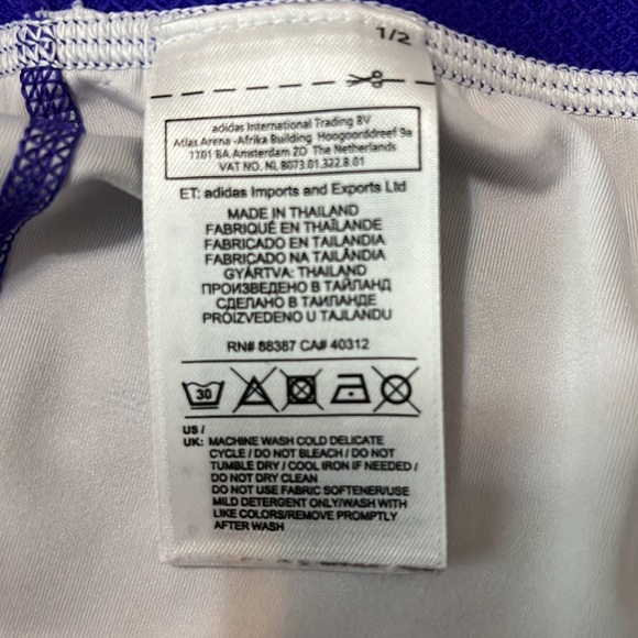 Adidas TechFit Capri compression leggings Size L Purple - Picture 4 of 5